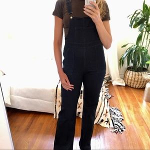Zara 1975 Denim wide leg overalls